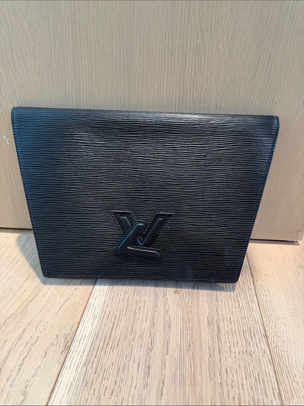 Louis Vuitton Black Epi Leather Clutch Handbag